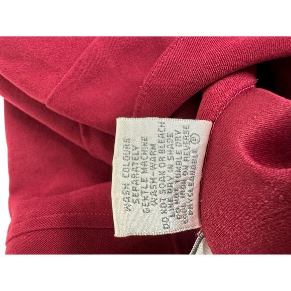 Women’s Plus size long sleeve size 24 Blouse burgundy wine colored blouse - Picture 5 of 8